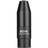 BOYA 35C-XLR Pro 3.5mm (TRS) Mini-Jack Female Microphone Adapter to 3-pin XLR Male Connector for Camcorders Recorders Mixers