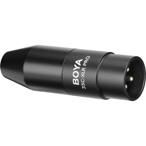 BOYA 35C-XLR Pro 3.5mm (TRS) Mini-Jack Female Microphone Adapter to 3-pin XLR Male Connector for Camcorders Recorders Mixers