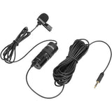 BOYA BY-M1 Pro Omnidirectional Lavalier Condenser Microphone with Gain control, Headphone-out, Noise cancellation for iPhone Android Smartphone DSLR Camera Camcorder Audio Recorder YouTube(20ft Cable)