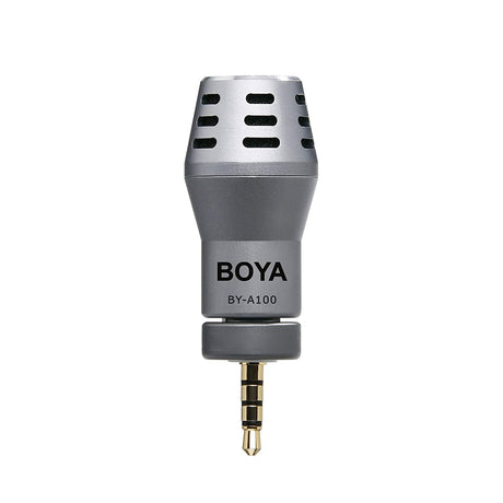 BOYA BY-A100 Omni Directional Condenser Microphone for IOS Android Smartphones Gray