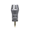 BOYA BY-A100 Omni Directional Condenser Microphone for IOS Android Smartphones Gray
