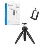 BOYA BY-M1 Pro with Mini Tripod and Mount 1 Omnidirectional Lavalier Condenser Microphone