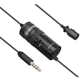 BOYA BY-M1 Pro Omnidirectional Lavalier Condenser Microphone with Gain control, Headphone-out, Noise cancellation for Smartphone DSLR Camera Camcorder Audio Recorder YouTube(20ft Cable) Microphone
