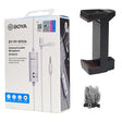 BOYA BY-M1 white with Fur-Lav and photron mount ph100 Omnidirectional Lavalier Condenser Microphone