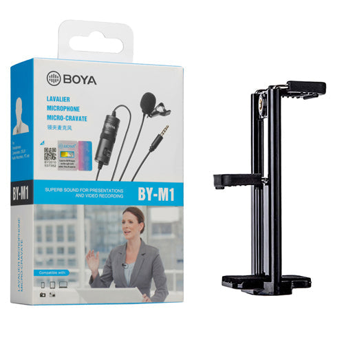 BOYA BY-M1 with Mount4 Omnidirectional Lavalier Condenser Microphone