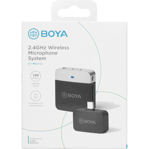 BOYA BY-M1LV-U Type-C 2.4Ghz Wireless Microphone (1Transmitter+1Receiver)