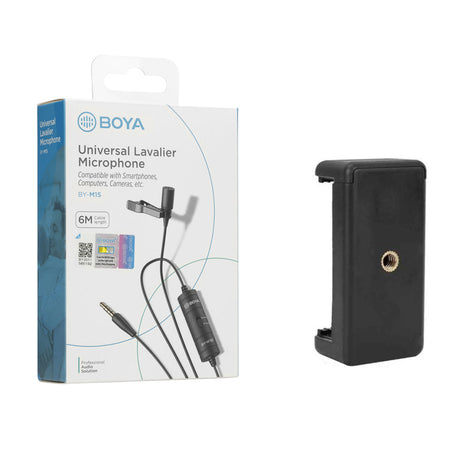 BOYA BY M1S with mount2 Omnidirectional Lavalier Microphone