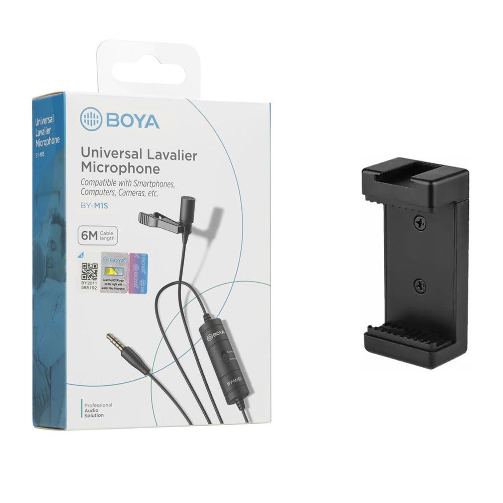 BOYA BY M1S with mount3 Omnidirectional Lavalier Microphone