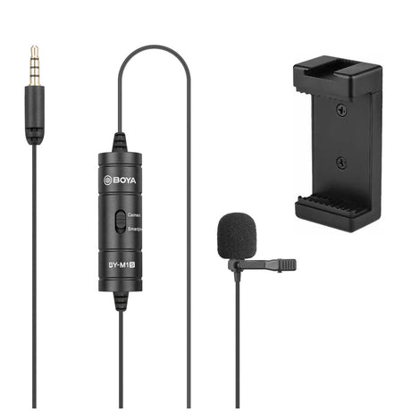 BOYA BY M1S with mount3 Omnidirectional Lavalier Microphone