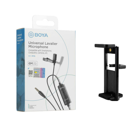 BOYA BY M1S with mount4 Omnidirectional Lavalier Microphone