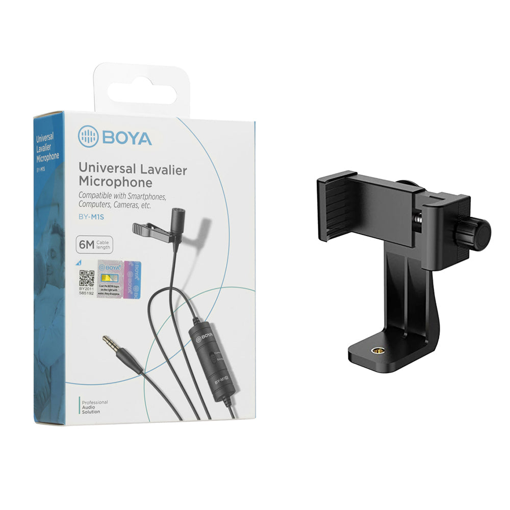 BOYA BY M1S with mount5 Omnidirectional Lavalier Microphone