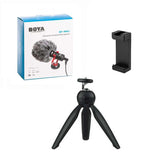 BOYA BY-MM1 with Mini Tripod and Mount 3 Universal Cardiod Shotgun Microphone