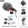BOYA BY-MM1 with Mini Tripod and Mount 3 Universal Cardiod Shotgun Microphone