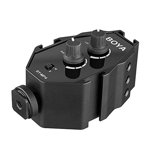 BOYA BY-MP4 2-channel Mono Stereo Mode Audio Adapter for Canon Nikon Sony Panasonic Digital SLR DSLR Camera Camcorder Smartphone