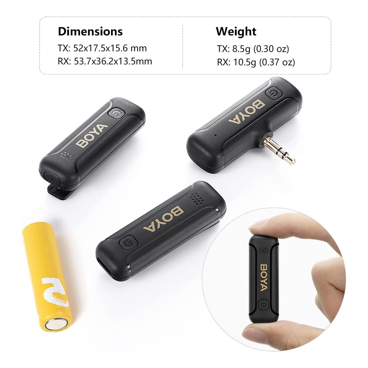 BOYA BY-WM3T2-M2 Mini 2.4GHz Wireless Microphone