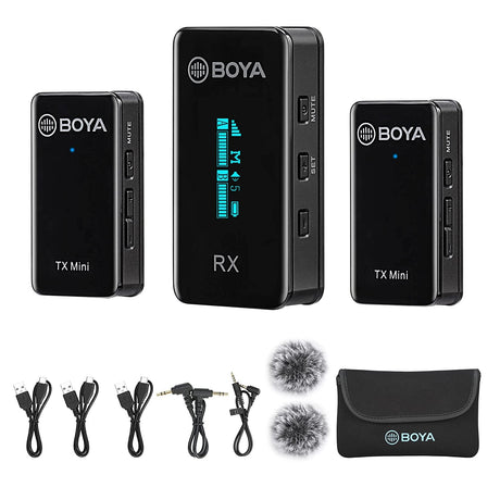 BOYA BY-XM6-S2 Mini Ultracompact 2.4GHz Dual-Channel Wireless Microphone System