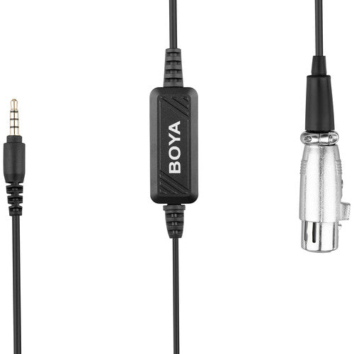 BOYA Microphone Adapter Cable BY-BCA6 XLR to 3.5mm Connector Adjustable Volume