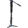 Benro A38FDS2 Monopod with 3-Leg Locking Base and S2 Head, 4 Leg Sections, Flip Lock Leg Release (Black)