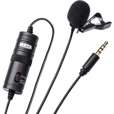 Boya BY-M1 Omni directional Lavalier Microphone for DSLRs,Camcorders & Smartphones Black