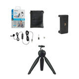 Boya BY-M1 with Mini Tripod and Mount 2 Omni Directional Lavalier Microphone