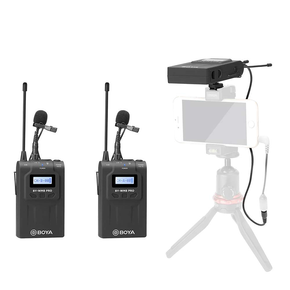 BOYA- BY-WM8 PRO- K2 UHF Dual-Channel Wireless Microphone System