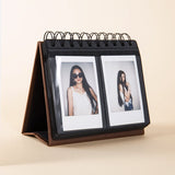 CAIUL 68 Pockets Desk Calendar Style Photo Album for Fujifilm Instax Mini 7s 8 8+ 9 25 26 50s 70 90 Films Brown