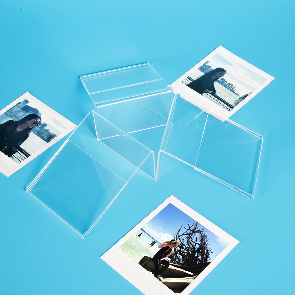 CAIUL L Model Clear Acrylic Photo Frame for Fujifilm Instax Square SQ10 Instant Film, 3pcs