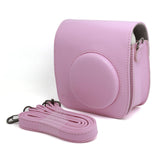 CAIUL PU Leather Instant Camera Case For Fujifilm Instax Mini 25 Instant Camera,Pink