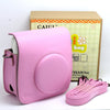 CAIUL PU Leather Instant Camera Case For Fujifilm Instax Mini 25 Instant Camera,Pink