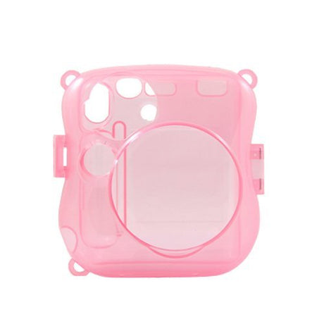 CAIUL Hard Plastic Meterial Camera Case Bag with Shoulder Strap Compatible with Fujifilm Instax Mini 25 Instant Camera, Pink