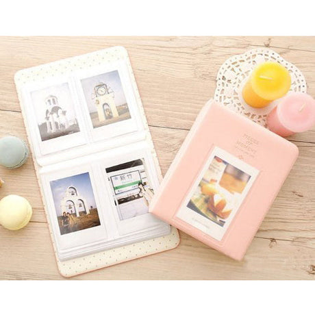 Zenko Pieces Of Moment Book Album For Films Of Instax Mini Mini 11 9 8 7s 8 8+ 9 25 26 50s 70 90 Film, Polaroid PIC300 Z2300 Film (64 Photos Pink)