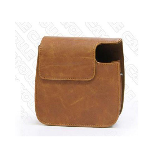 CAIUL Vintage PU Leather fuji mini case for Fujifilm Instax Mini 8 Case bag Brown