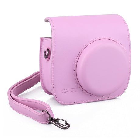 CAIUL Vintage PU Leather fuji mini case for Fujifilm Instax Mini 11/9/8 Case bag Pink