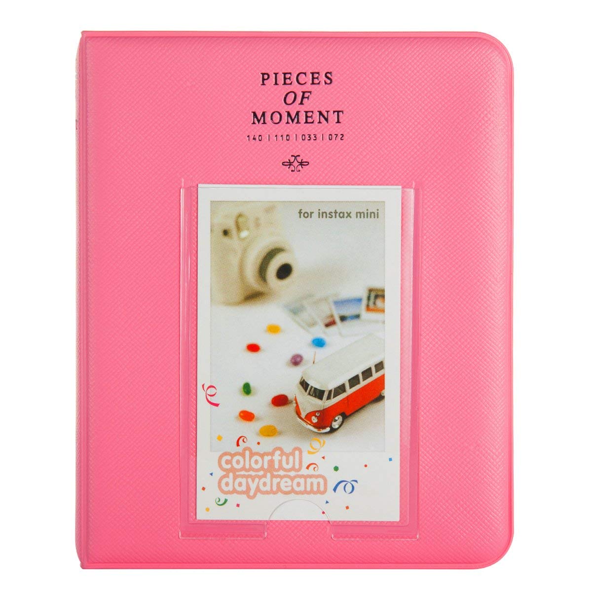 [Fuji Instax Mini 9 Photo Album] CAIUL Pieces Of Moment Book Album for Films of Instax Mini 7s 8 8+ 9 25 26 50s 70 90 (64 Photos) Flamingo Pink
