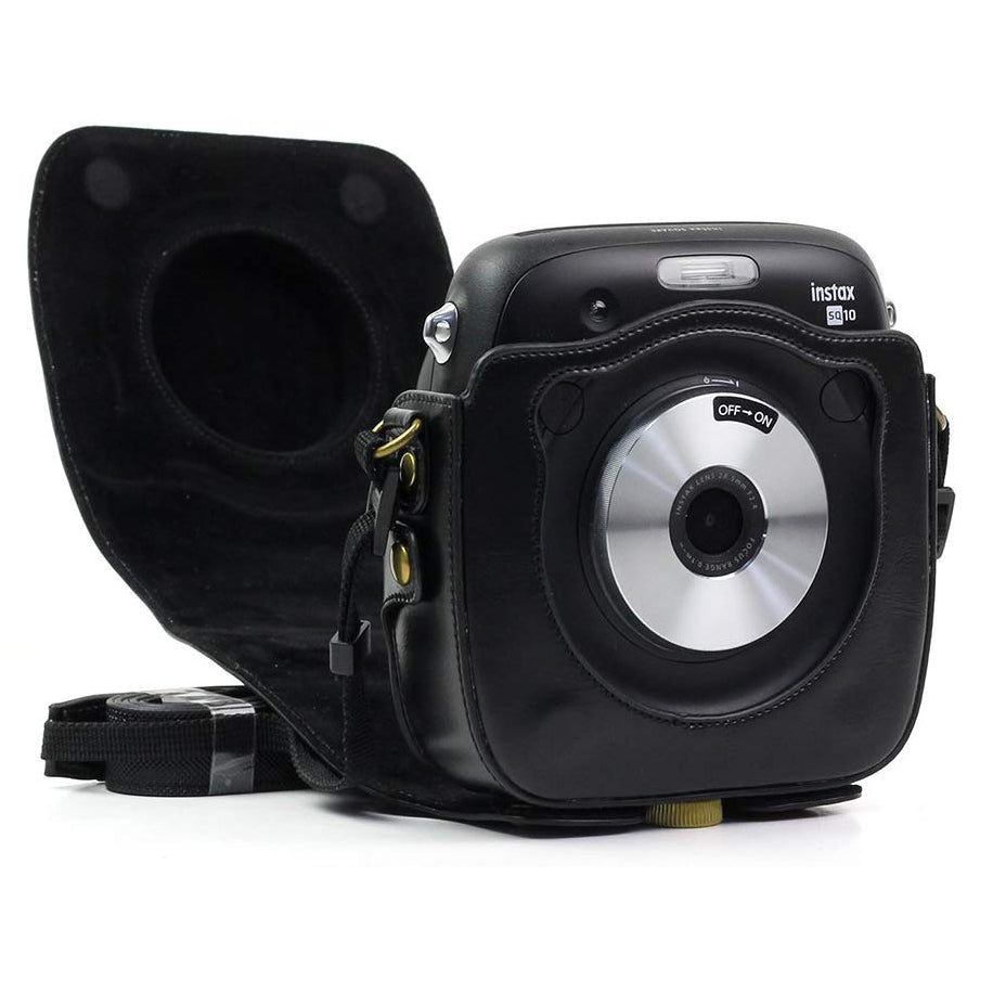 Camera Bag for Fujifilm Instax Square SQ10 , wogozan Camera Case with Soft PU Leather and Strap(Black)