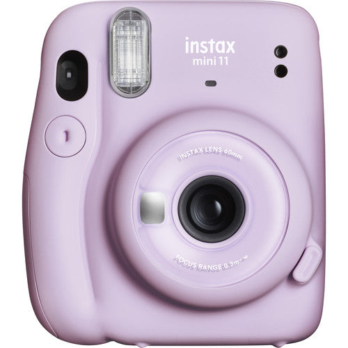FUJIFILM INSTAX Mini 11 Instant Camera with 10 sheets film roll + camera case + bunting1, kit. (Lilac Purple)