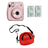 FUJIFILM INSTAX Mini 11 Instant Film Camera with Twin Pack of Instant Film With Red Pouch Kit (20 Exposures) Blush Pink