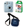 FUJIFILM INSTAX Mini 12 Instant Film Camera with 10X1 Pack of Instant Film With Pouch Kit (Pastel Blue, 10 Exposures)
