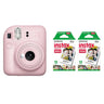 FUJIFILM INSTAX Mini 12 Instant Film Camera with 10X2 Pack of Instant Film Blossom Pink