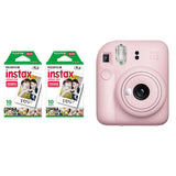 FUJIFILM INSTAX Mini 12 Instant Film Camera with 10X2 Pack of Instant Film Blossom Pink