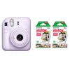 FUJIFILM INSTAX Mini 12 Instant Film Camera with 10X2 Pack of Instant Film (Lilac Purple)