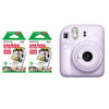 FUJIFILM INSTAX Mini 12 Instant Film Camera with 10X2 Pack of Instant Film (Lilac Purple)