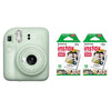 FUJIFILM INSTAX Mini 12 Instant Film Camera with 10X2 Pack of Instant Film (Mint Green)