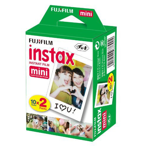 FUJIFILM INSTAX Mini 12 Instant Film Camera with Black shell bag and 20 Shots Instant film (Clay White)