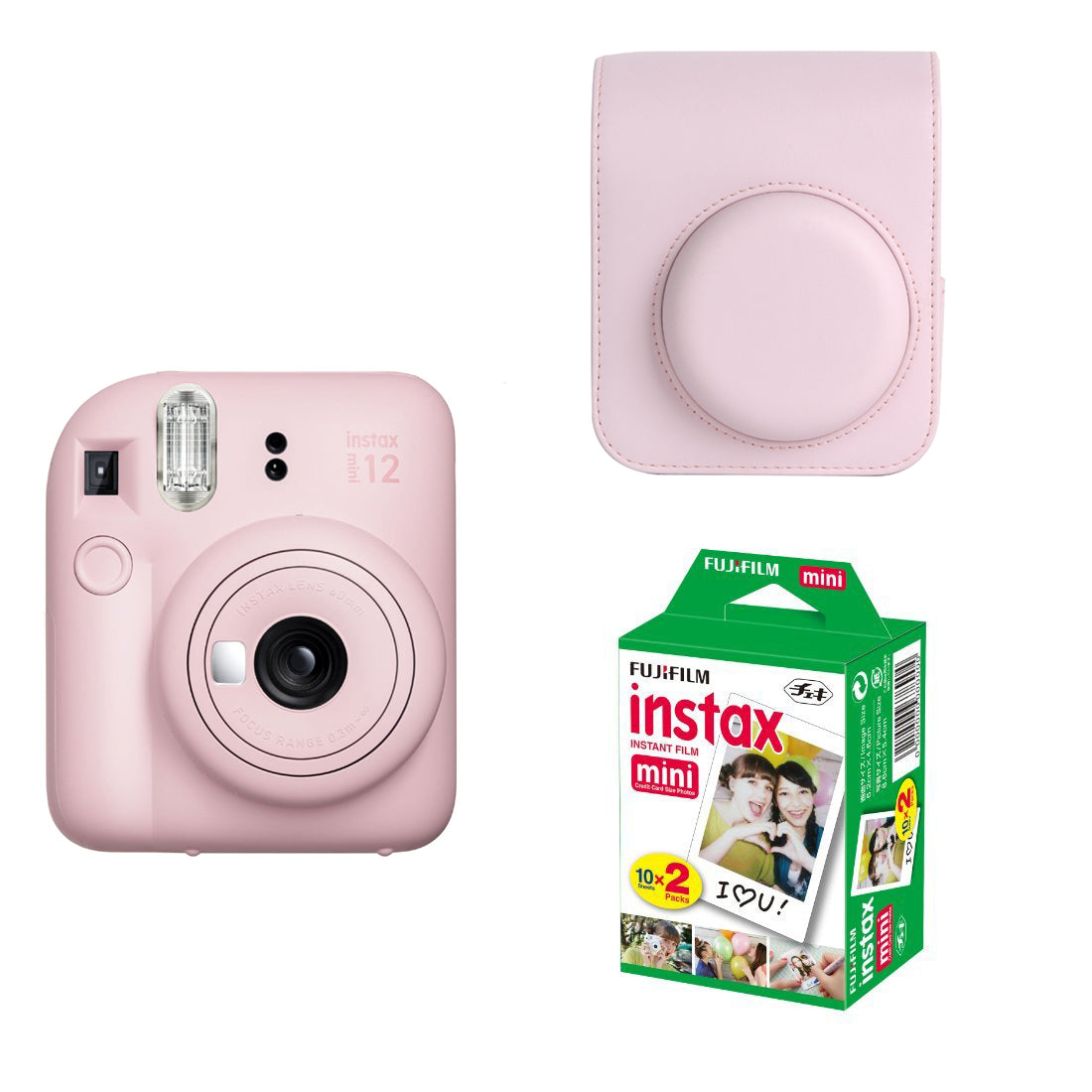 FUJIFILM INSTAX Mini 12 Instant Film Camera with PU Leather Carrying B ...