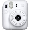 FUJIFILM INSTAX Mini 12 Instant Film Camera with green shell bag and 20 Shots Instant film (Clay White)