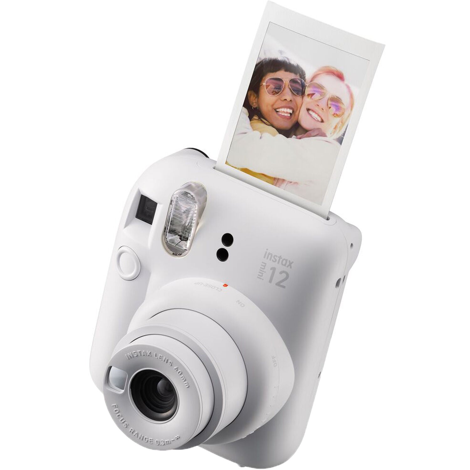 FUJIFILM INSTAX Mini 12 Instant Film Camera with green shell bag and 20 Shots Instant film (Clay White)