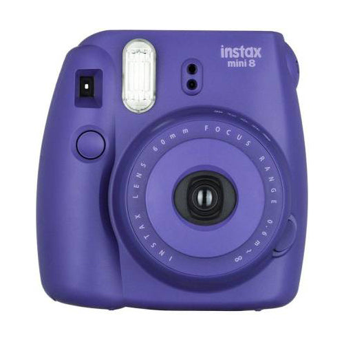 FUJIFILM INSTAX Mini 8 Grape Instant Film Camera with 10X1 Pack of Instant Film With Pouch Kit (Purple, 10 Exposures)