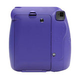 FUJIFILM INSTAX Mini 8 Grape Instant Film Camera with 10X1 Pack of Instant Film With Pouch Kit (Purple, 10 Exposures)