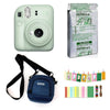 FUJIFILM INSTAX mini 12 Instant Camera with 10 sheets film roll + camera case + bunting1, kit. (Mint Green)